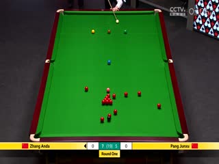 24-25赛季斯诺克世锦赛第一轮 张安达7-10庞俊旭（第二阶段） 20250423海报