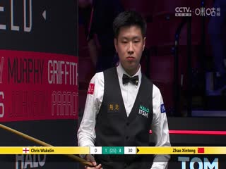 24-25赛季斯诺克世锦赛四分之一决赛 赵心童6-2克里斯·韦克林（第一阶段） 20250429海报