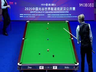 2025斯诺克武汉公开赛延期资格赛及64进32 赵心童5-3尤里安·博伊科 20250824海报