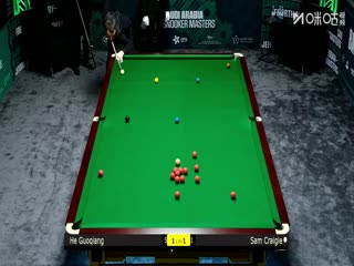 2025斯诺克沙特大师赛第三轮（80进48） 贺国强1-4山姆·克雷吉 20250811海报
