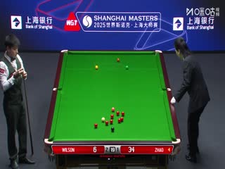 2025斯诺克上海大师赛半决赛 凯伦·威尔逊4-5赵心童（第一阶段）（朱蒙） 20250802海报