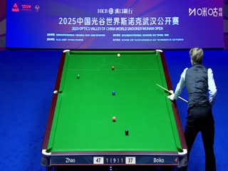 2025斯诺克武汉公开赛延期资格赛及64进32 赵心童5-3尤里安·博伊科（秦正） 20250824海报