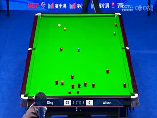 斯诺克天津国锦赛32进16加里·威尔逊5-6丁俊晖 20231107海报