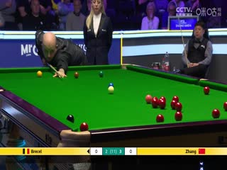 2023斯诺克英锦赛第二轮 张安达6-4卢卡·布雷切尔 20231130海报