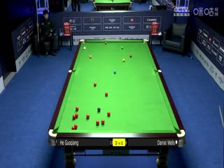 斯诺克世界公开赛32进16 丹尼尔·威尔斯5-3贺国强 20240320海报