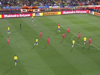 南非世界杯 小組賽-G 巴西(南美洲) VS (亞洲)朝鮮(国俄双语)海报