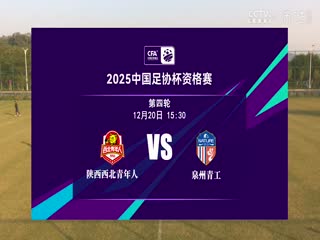 足协杯资格赛 陕西西北青年人VS泉州青工走走纺织 20241220海报
