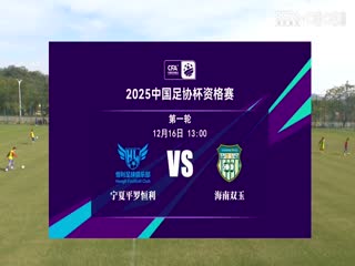 足协杯资格赛 宁夏平罗恒利VS海南双玉 20241216海报