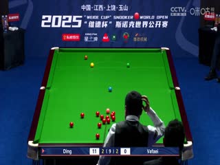 斯诺克玉山世界公开赛32进16 侯赛因·瓦菲3-5丁俊晖  20250225