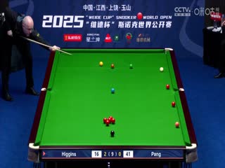 斯诺克玉山世界公开赛四分之一决赛 庞俊旭0-5约翰·希金斯 20250227海报