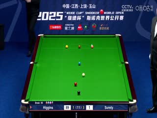 斯诺克玉山世界公开赛半决赛 扎克·舒尔第5-6约翰·希金斯  20250228海报