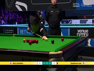 斯诺克威尔士公开赛64进32 巴里·霍金斯1-4林杉峰  20250211海报
