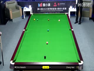2025斯诺克西安大奖赛延期资格赛第一轮 克里斯·韦克林3-5张浩 20251007海报