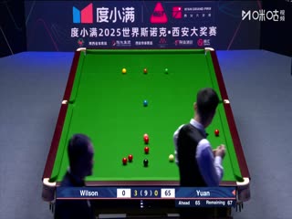 2025斯诺克西安大奖赛32进16 凯伦·威尔逊5-2袁思俊（朱峰立） 20251009海报