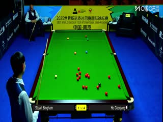 2025斯诺克国际锦标赛延期资格赛第一轮 贺国强6-4斯图尔特·宾汉姆 20251102海报