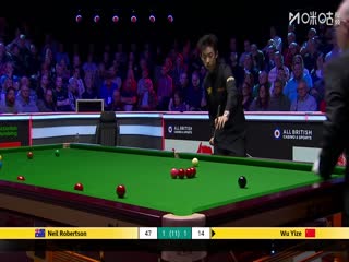斯诺克英锦赛正赛16进8轮次 尼尔·罗伯逊6-1吴宜泽（秦正、庞卫国） 20251203海报