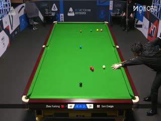 斯诺克苏格兰公开赛第一轮64进32 周跃龙4-3山姆·克雷吉 20251216海报