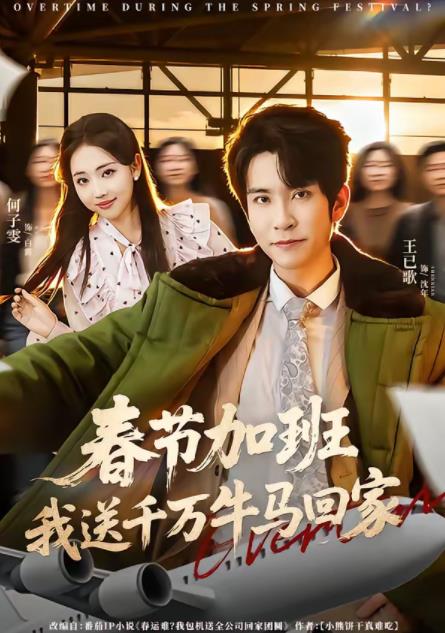 春节加班，我送千万牛马回家海报
