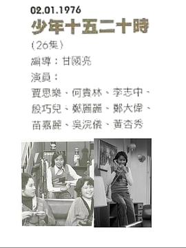 少年十五二十时粤语海报